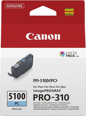 Canon PFI5100 Cyan Photo Cartucho de Tinta Original - 6956C001/PFI-5100PC