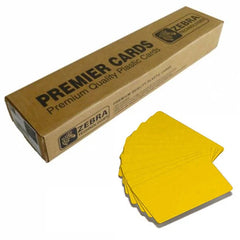 Zebra Pack de 500 Tarjetas de PVC Originales Imprimibles Amarillas 30mil - 104523-131