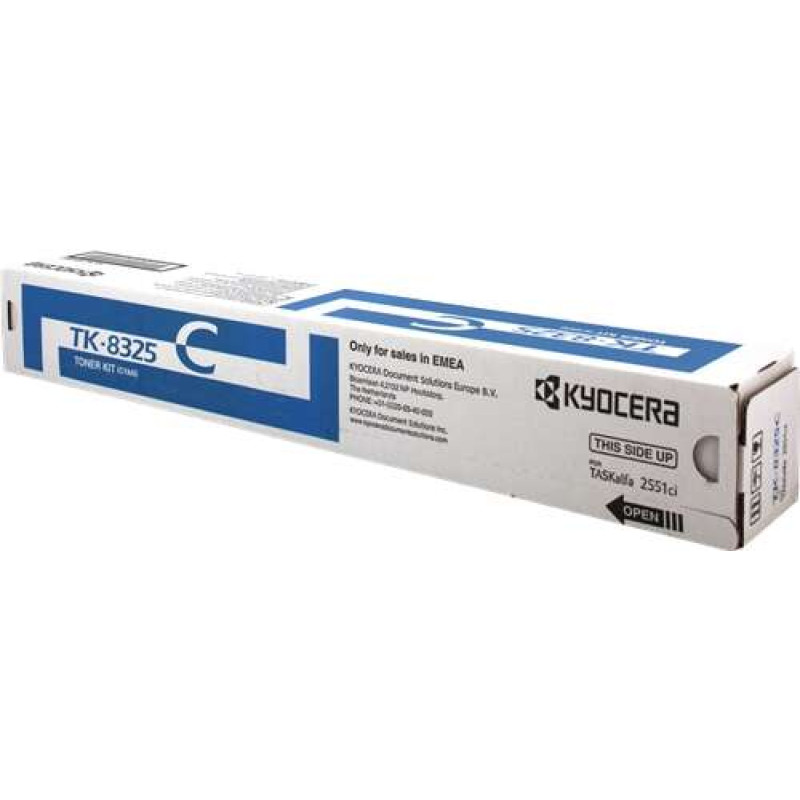 Original Toner Kyocera TK-8325C Ciano 1T02NPCNL0 12000 Pág.