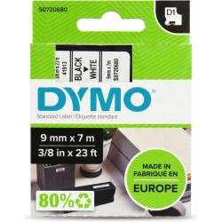 Dymo D1 40913 Fita de Etiquetas Original para Rotuladora - Texto Preto sobre fondo Branco - Largura 9mm x 7 metros - S0720680