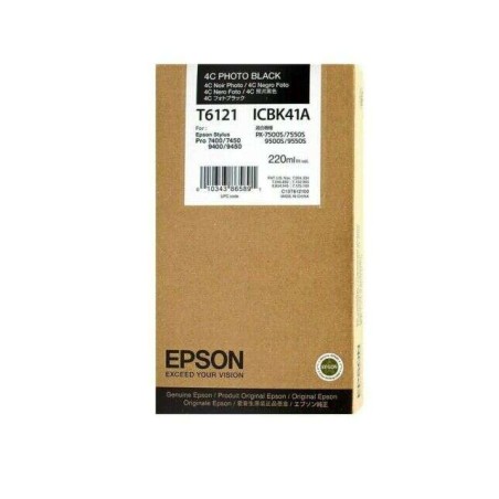 Epson T6121 Preto Photo Tinteiro Original - C13T612100