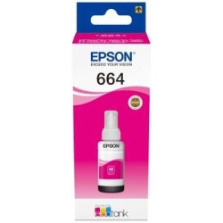 Epson T6643 Magenta Garrafa de Tinta Original - C13T664340