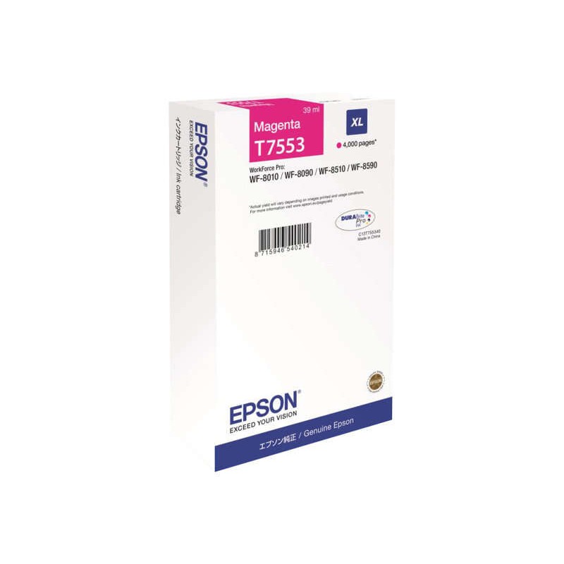 Epson T7553 Magenta Tinteiro Original - C13T755340/C13T75534N