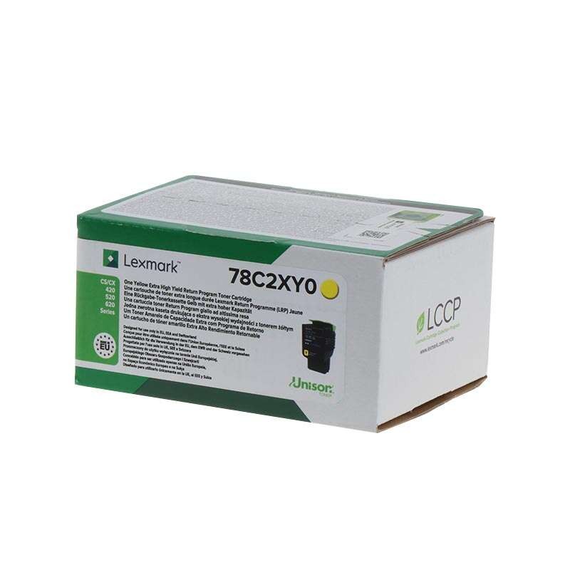 Lexmark CS421/CS521/CS622/CX421/CX522/CX622/CX625 Amarelo Cartucho de Toner Original - 78C2XY0/78C2XYE