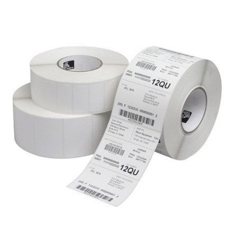 Zebra Z-Select 2000T Pack de 12 Rolos de Etiquetas Térmicas Originais 75x51mm - Adhesivo Permanente - 1370 Unidades x Rolo - 800