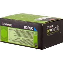 Lexmark CX310/CX410/CX510 Ciano Cartucho de Toner Original - 80C2SC0/80C2SCE/802SC