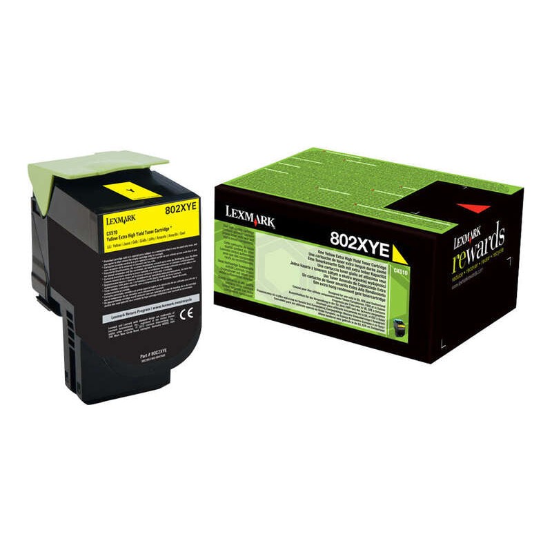 Lexmark CX510 Amarelo Cartucho de Toner Original - 80C2XY0/80C2XYE/80C0X40/802XY