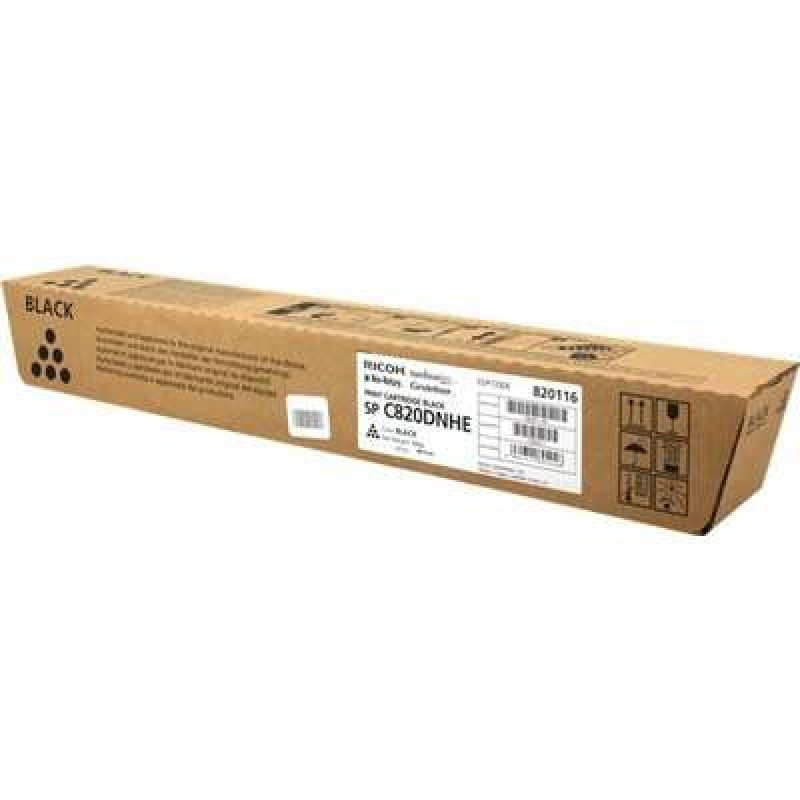 Ricoh Aficio SP-C820DN/SP-C821DN Preto Cartucho de Toner Original - 820116