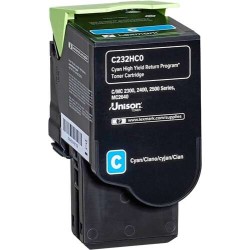 Lexmark C2325/C2425/C2535/MC2325/MC2425/MC2535/MC2640 Ciano Cartucho de Toner Original - C232HC0
