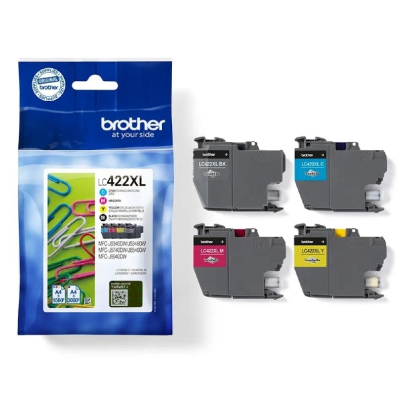Brother LC422XL Pack de 4 Tinteiros Originais - LC422XLVAL