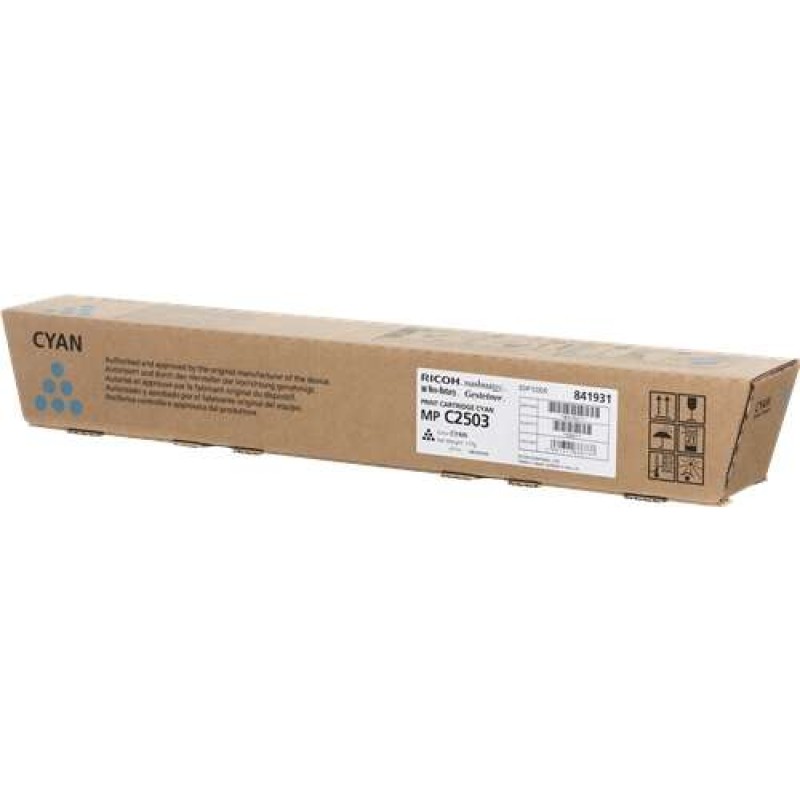 Ricoh Aficio MP-C2503SP/MP-C2003SP/MP-C2011SP Ciano Cartucho de Toner Original - 841931