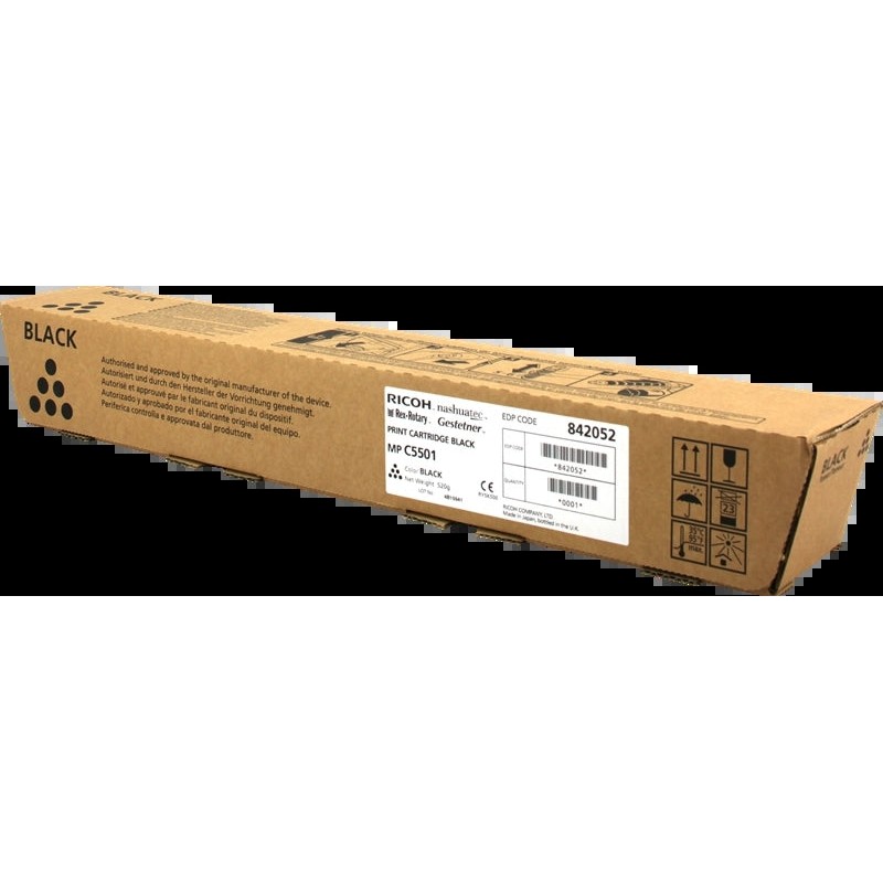 Ricoh Aficio MP-C4501/MP-C5501 Preto Cartucho de Toner Original - 842052/841583/841456