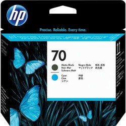 HP 70 Preto Mate/Cyan Cabeça de Impressão Original - C9404A
