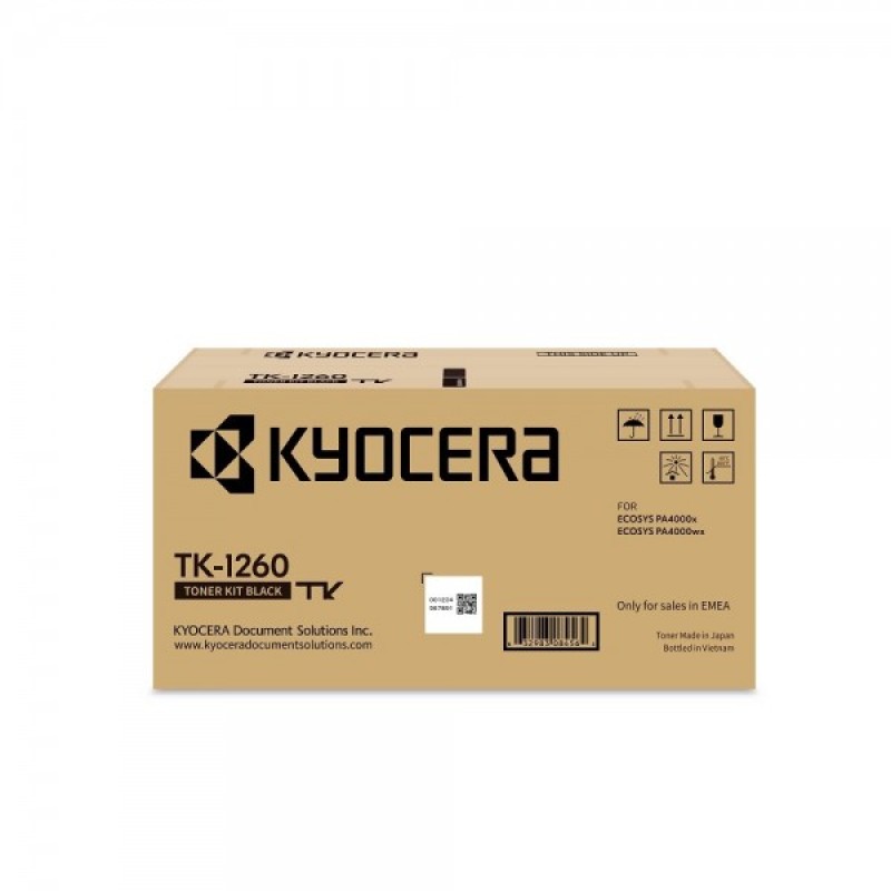 Original Toner Kyocera TK-1260 Preto 1T0C150NL0 10000 Pág.