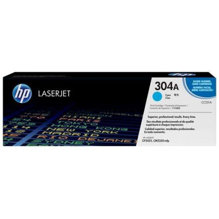 HP CC531A Ciano Cartucho de Toner Original - 304A