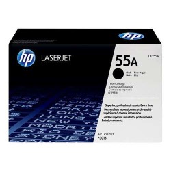 HP CE255A Preto Cartucho de Toner Original - 55A
