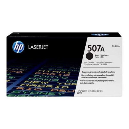 HP CE400A Preto Cartucho de Toner Original - 507A