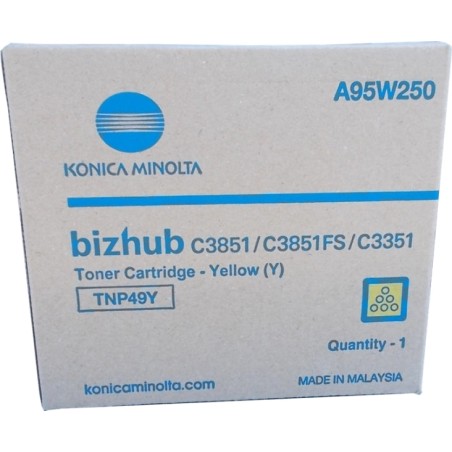 Konica Minolta TNP49 Amarelo Cartucho de Toner Original - TNP49Y/A95W250