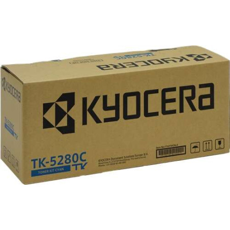 Original Toner Kyocera TK-5280C Ciano 1T02TWCNL0 11000 Pág.