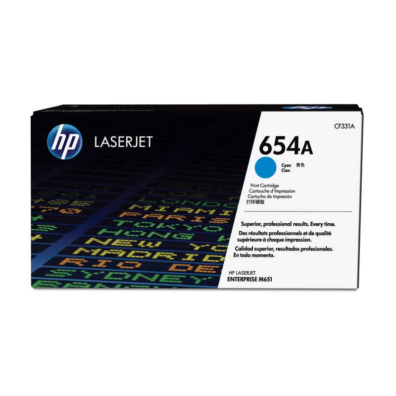 HP CF331A Ciano Cartucho de Toner Original - 654A