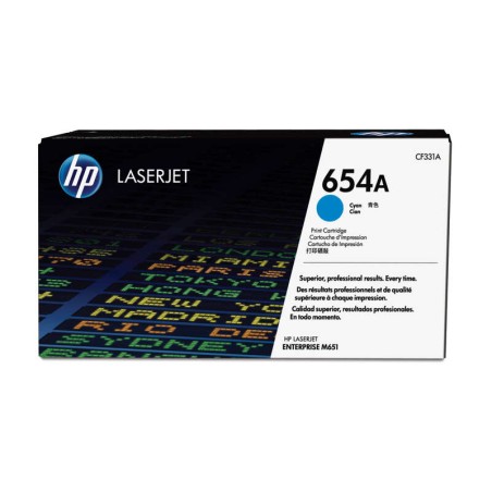 HP CF331A Ciano Cartucho de Toner Original - 654A