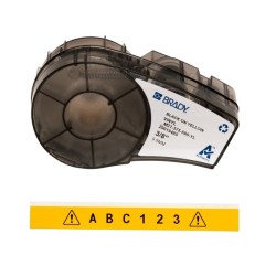 Brady M21-375-595-YL Fita de Etiquetas Original Vinilo - Texto Preto sobre Fondo Amarelo - Largura 9.53mm x 6,40m