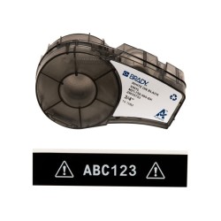 Brady M21-750-595-BK Fita de Etiquetas Original Vinilo - Texto Branco sobre Fondo Preto - Largura 19,1mm x 6,40m