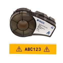 Brady M21-750-595-YL Fita de Etiquetas Original Vinilo - Texto Preto sobre Fondo Amarelo - Largura 19,05mm x 6,40m