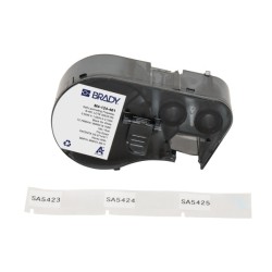 Brady M4-124-461 Fita de Etiquetas Original Poliéster Autolaminable para Laboratório - Texto Preto sobre Fondo Branco - Largura 