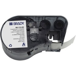 Brady M5-118-492 Fita de Etiquetas Original Poliéster Ultrafinas para Laboratório - Texto Preto sobre Fondo Branco - Largura 25,