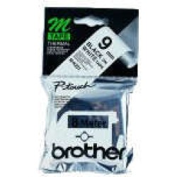 Brother MK221BZ Fita Não Laminada Original de Etiquetas - Texto Preto sobre Fondo Branco - Largura 9mm x 8 metros