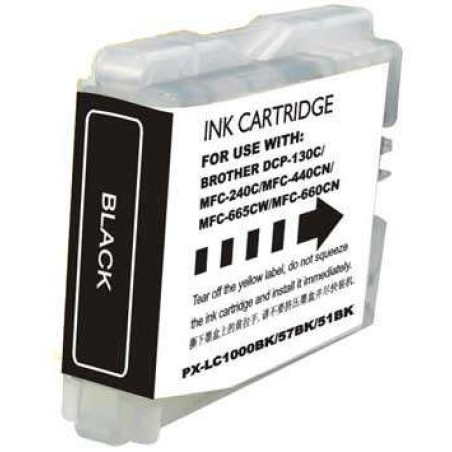 Brother LC1000XL/LC970XL Preto Tinteiro Compatível - Substitui LC1000BK/LC970BK