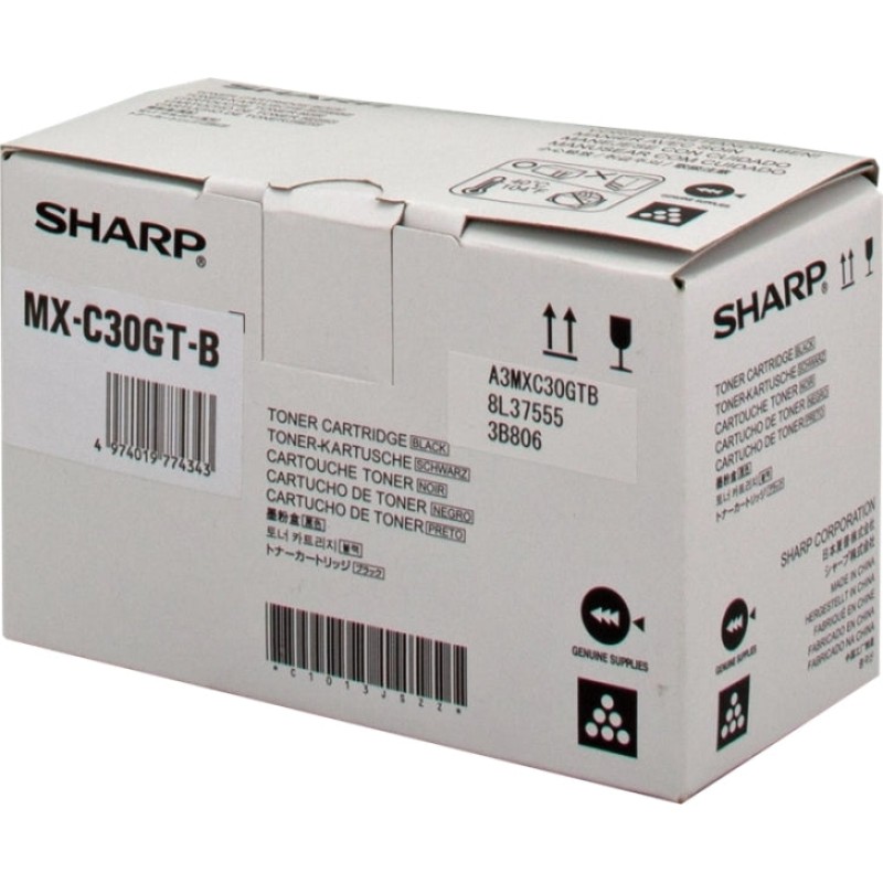 Sharp MXC30 Preto Cartucho de Toner Original - MX-C30GTB