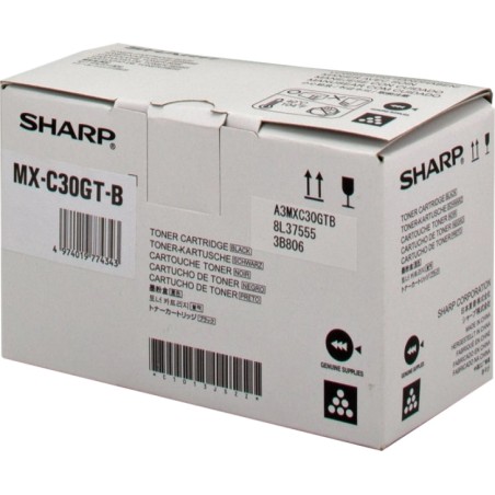 Sharp MXC30 Preto Cartucho de Toner Original - MX-C30GTB