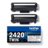 Brother TN2420 Preto Pack de 2 Cartuchos de Toner Originais - TN2420TWIN