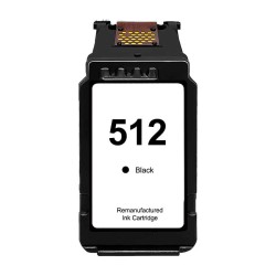 Canon PG512/PG510 Preto Tinteiro Remanufacturado - Muestra Nivel de Tinta - Substitui 2969B001/2970B001