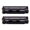 Canon 728/725/712/713/726 Preto Pack de 2 Cartuchos de Toner Compatíveis - Substitui 3500B002/3484B002/1870B002/1871B002/3483B00