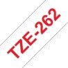 Brother TZe262 Fita Laminada Compatível de Etiquetas - Texto Vermelho sobre fondo Branco - Largura 36mm x 8 metros