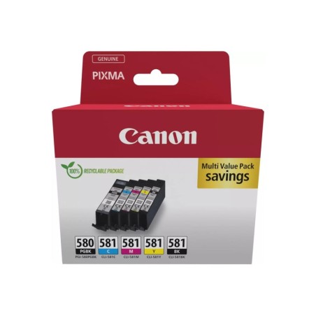Canon PGI580/CLI581 Pack de 5 Tinteiros Originais - 2078C007