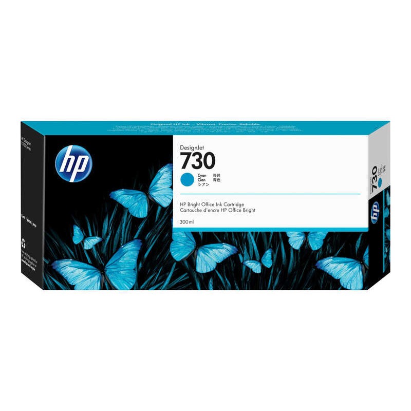 HP 730 Cyan Tinteiro Original - P2V68A