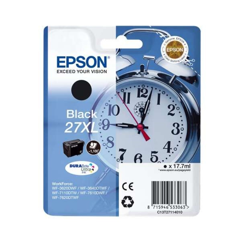 Epson T2711 (27XL) Preto Tinteiro Original - C13T27114012