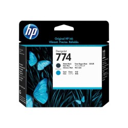HP 774 Cabeça de Impressão Original - Preto Mate, Cyan - P2W01A