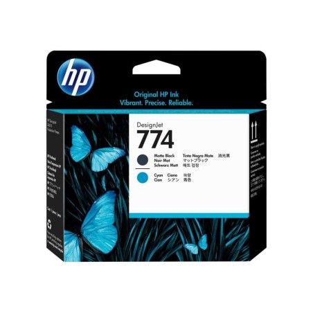 HP 774 Cabeça de Impressão Original - Preto Mate, Cyan - P2W01A
