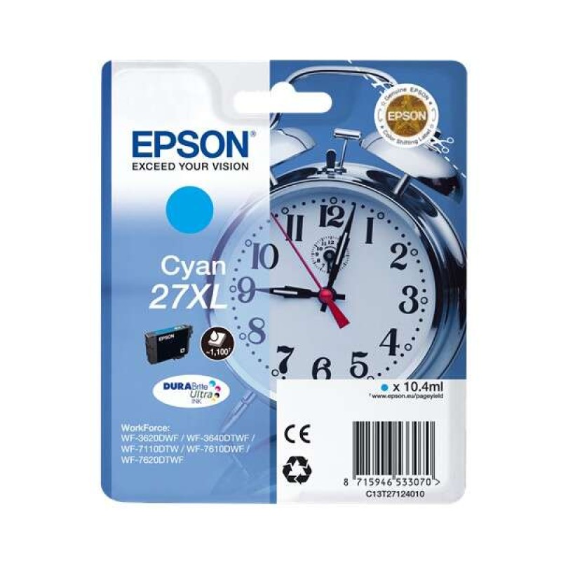 Epson T2712 (27XL) Ciano Tinteiro Original - C13T27124012