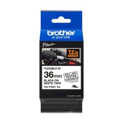 Brother TZeFX261 Fita Laminada Flexible Original de Etiquetas - Texto Preto sobre fondo Branco - Largura 36mm x 8 metros