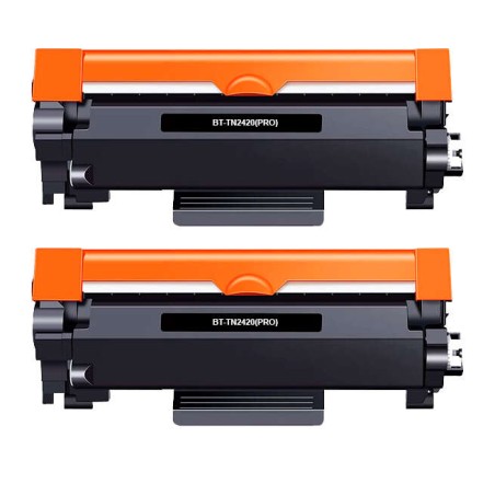 Brother TN2420/TN2410 Preto Pack de 2 Cartuchos de Toner Compatíveis