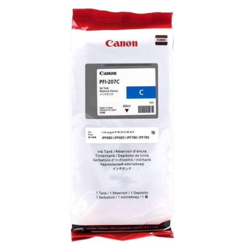 Canon PFI207 Cyan Tinteiro Original - 8790B001/PFI-207C