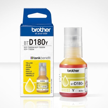 Brother BTD180Y Amarelo Garrafa de Tinta Original - BTD180Y