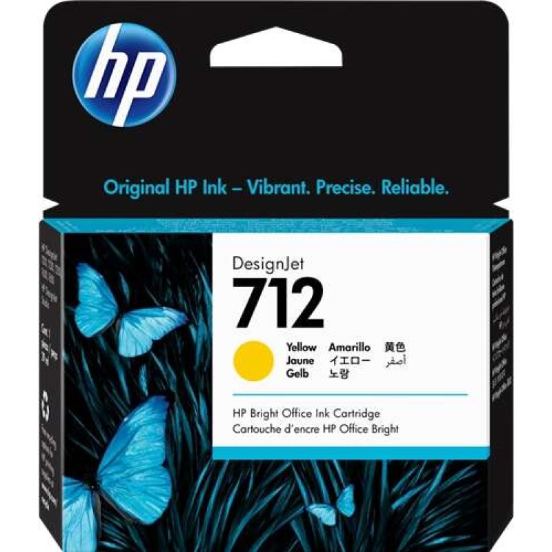 HP 712 Amarelo Tinteiro Original - 3ED69A