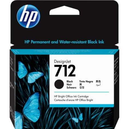 HP 712XL Preto Tinteiro Original - 3ED71A